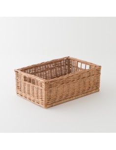 Rectangular willow storage box - wicker basket