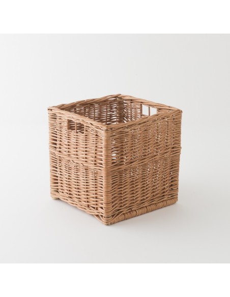 casier de rangement en osier carré