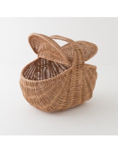 Curved willow picnic basket 2