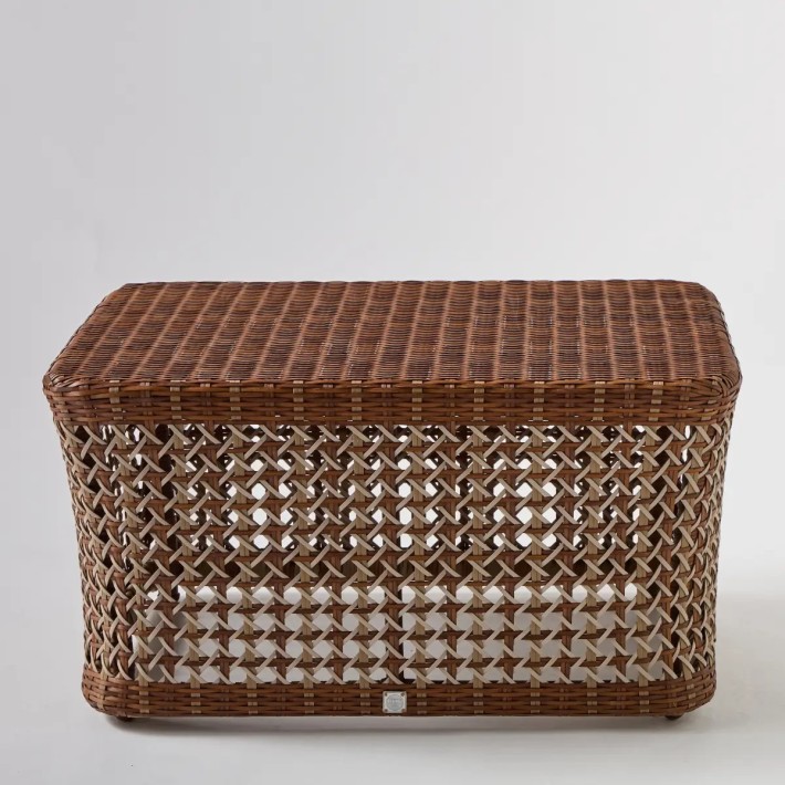 Front view rectangular coffee table Antibes latérite