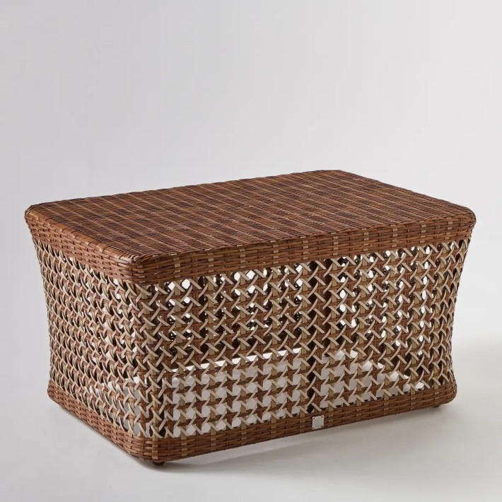 Antibes laterite outdoor rectangular coffee table