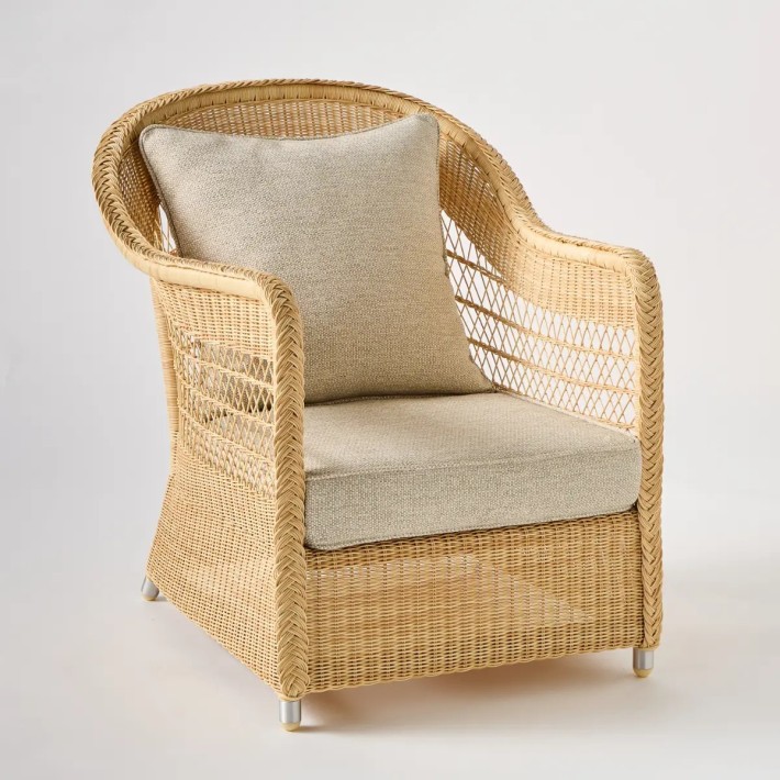 Fauteuil en résine pour jardin BIARRITZ résine naturelle