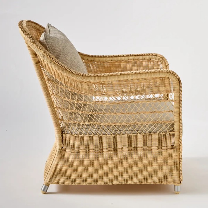 Tressage profil fauteuil pour extérieur BIARRITZ résine naturelle