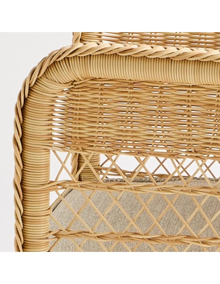 Zoom weaving resin rattan effect armchair BIARRITZ RESINE NATURELLE