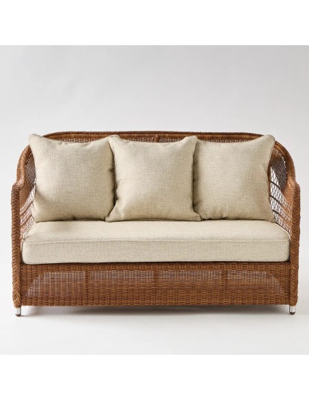 Outdoor sofa BIARRITZ RESIN CHATAIGNE