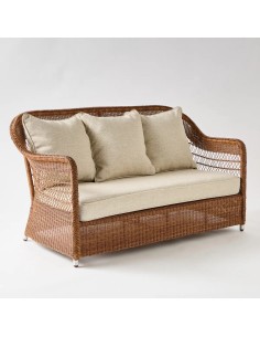 2-seater resin sofa BIARRITZ CHATAIGNE