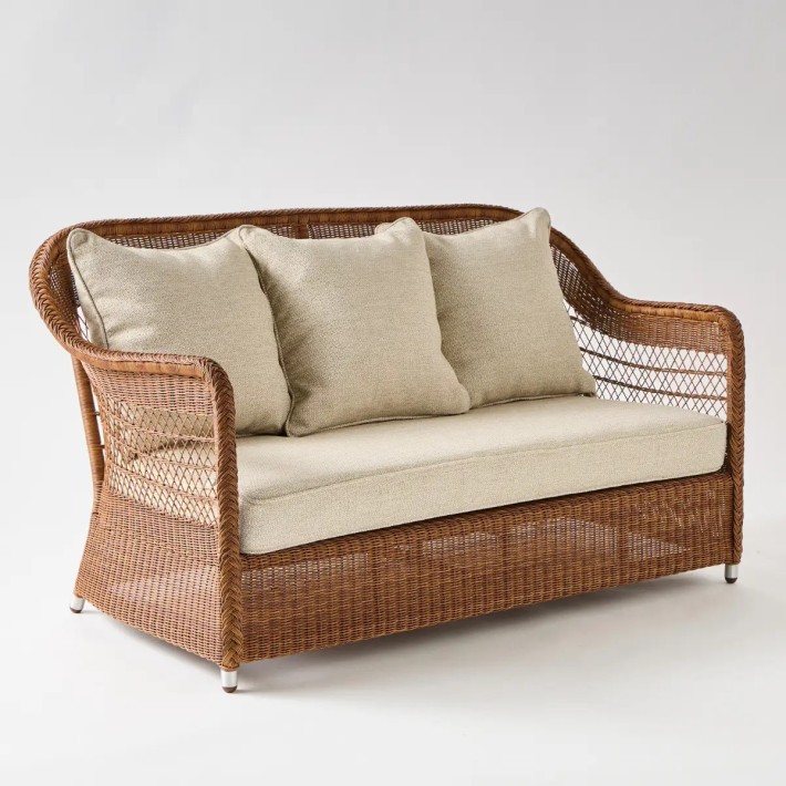 2-seater resin sofa BIARRITZ CHATAIGNE