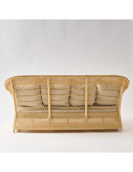 BIARRITZ 3-seaters sofa back braiding NATURAL RESIN