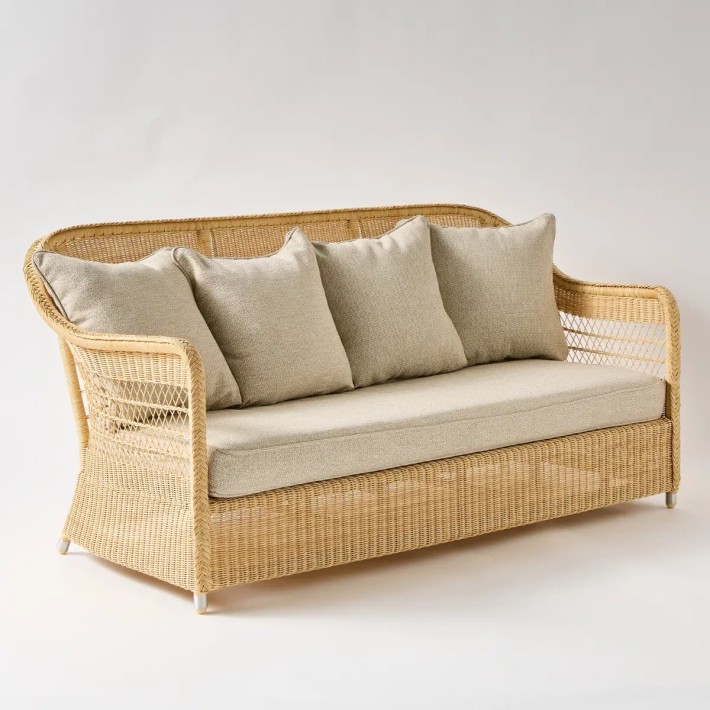 3-seater resin sofa BIARRITZ NATURELLE