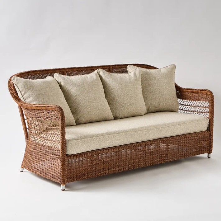 3-seater resin sofa BIARRITZ CHATAIGNE