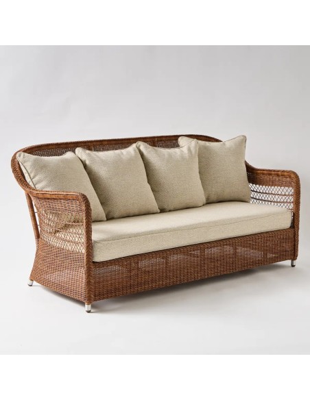 3-seater resin sofa BIARRITZ CHATAIGNE