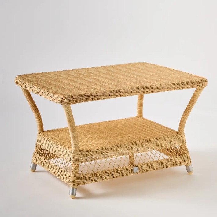 Rectangular coffee table BIARRITZ NATURAL RESIN