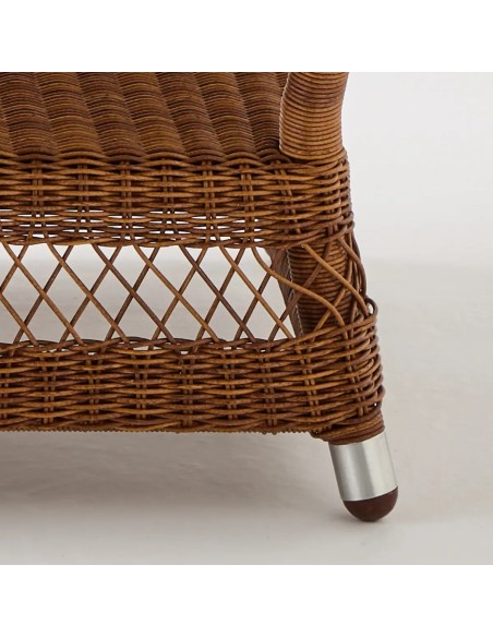 Zoom outdoor table base BIARRITZ RESINE CHATAIGNE