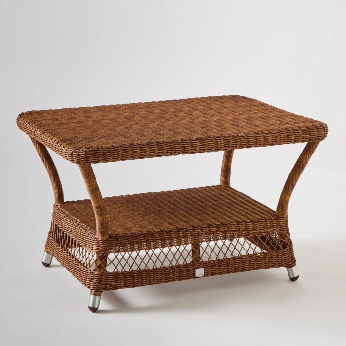 Rectangular coffee table BIARRITZ RESINE CHATAIGNE