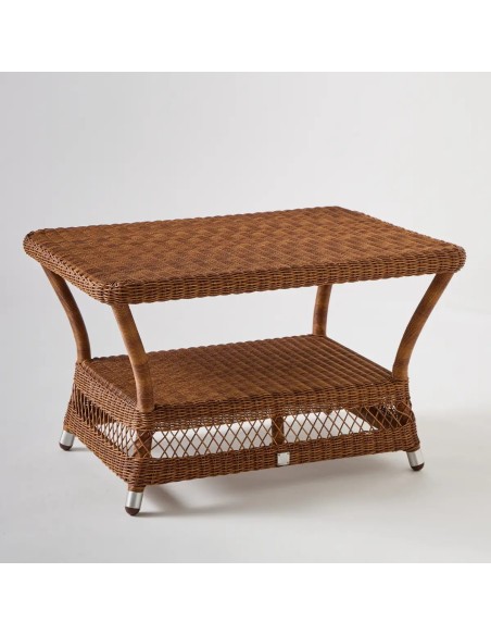 Rectangular coffee table BIARRITZ RESINE CHATAIGNE