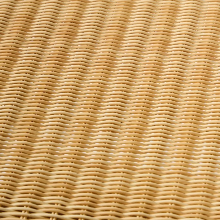 Detail of braided resin coffee table Biarritz