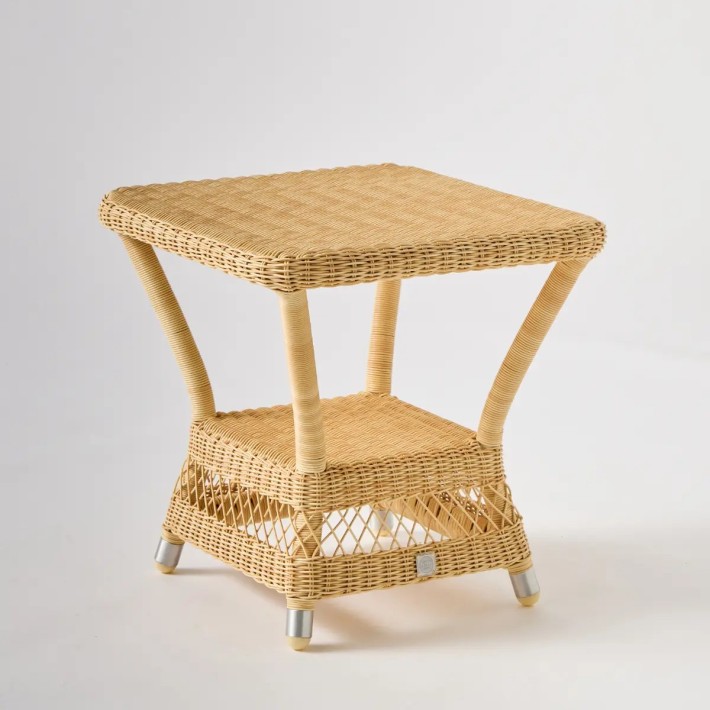 Square coffee table BIARRITZ NATURAL RESIN