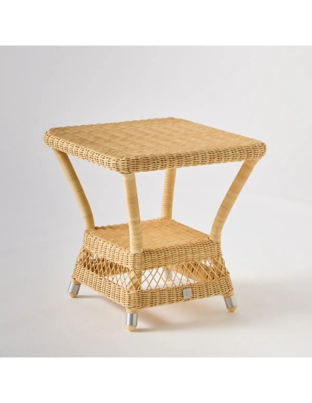 Square coffee table BIARRITZ NATURAL RESIN