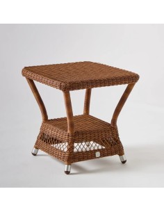 Square coffee table BIARRITZ CHATAIGNE RESIN