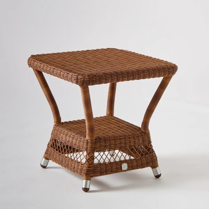 Square coffee table BIARRITZ CHATAIGNE RESIN