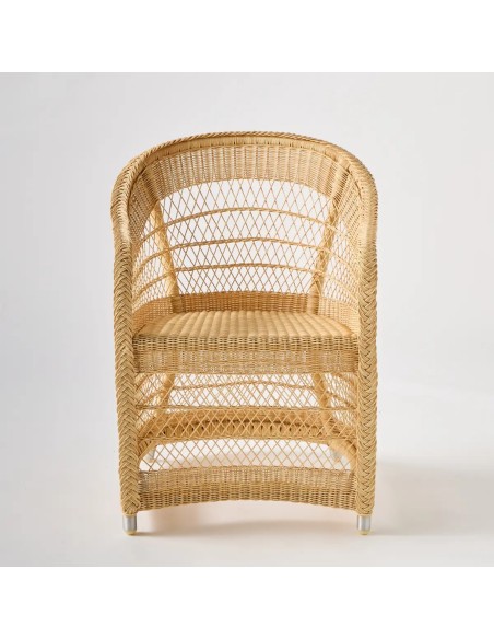 Front view BIARRITZ RESINE NATUREL armchair