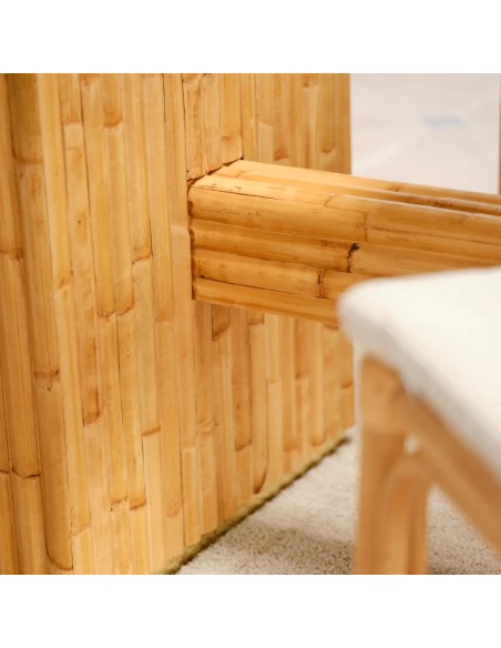 Zoom detail Rattan leg Riviera rectangular table