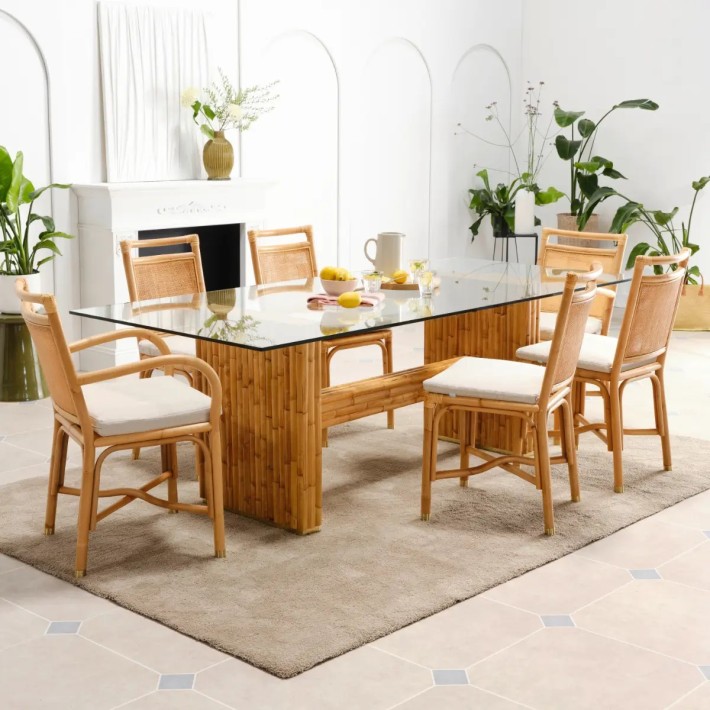Ambiance of the Riviera rectangular rattan dining table base