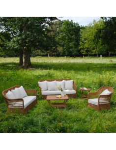 2-seater resin sofa BIARRITZ CHATAIGNE 2