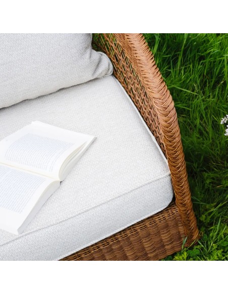 Zoom coussin d'assise canapé de jardin Biarritz châtaigne