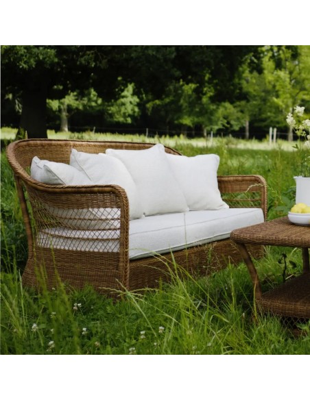 Ambiance vue 3/4 garden sofa Biarritz collection chestnut