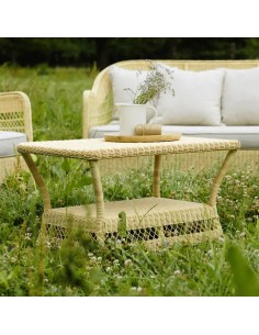 Rectangular coffee table BIARRITZ NATURAL RESIN 2