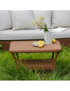 Rectangular coffee table BIARRITZ RESINE CHATAIGNE 2