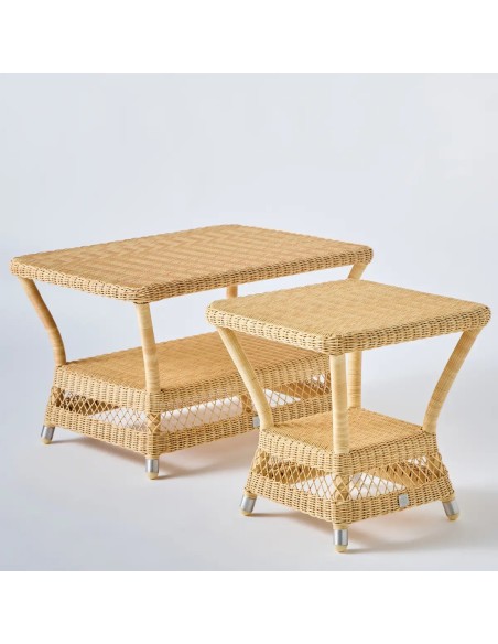 Set of resin garden coffee tables Biarritz collection