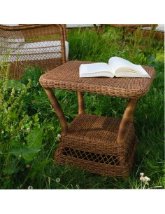 Square coffee table BIARRITZ CHATAIGNE RESIN 2