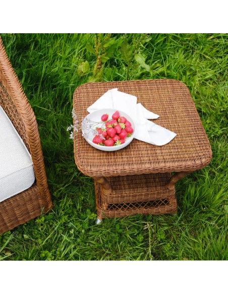 Top view ambiance square coffee table Biarritz collection