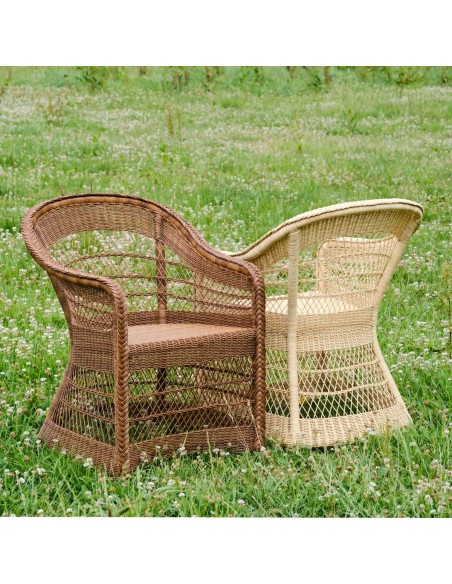 Outdoor resin table armchairs Biarritz collection