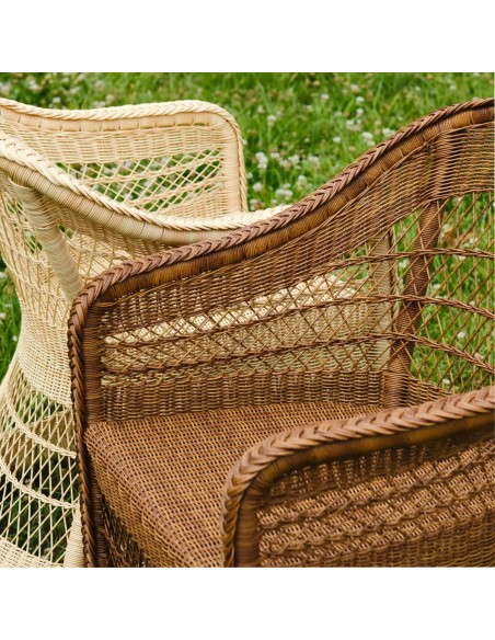 Zoom resin table armchair for the garden Biarritz collection