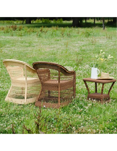 Duo of resin garden armchairs, Biarritz collection