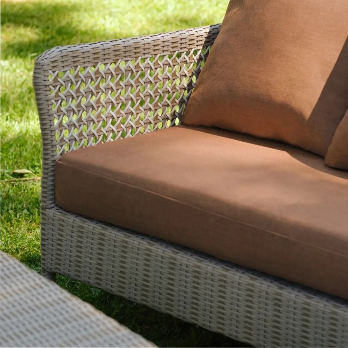 Zoom terracotta fabric Antibes reef collection