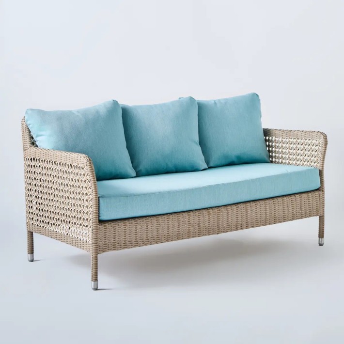 2-seater sofa in woven resin ANTIBES RECIF