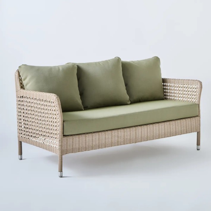 2-seater sofa in woven resin ANTIBES RECIF