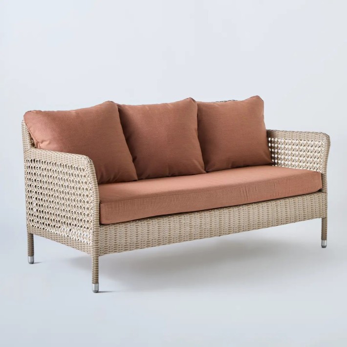 2-seater sofa in woven resin ANTIBES RECIF