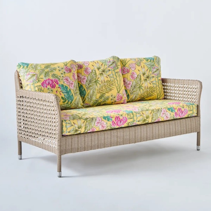 2-seater sofa in woven resin ANTIBES RECIF