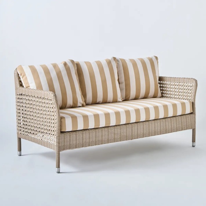 2-seater sofa in woven resin ANTIBES RECIF