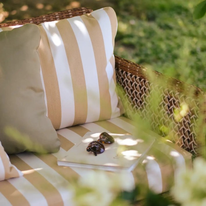 Mix fabrics sofa Antibes laterite collection colour