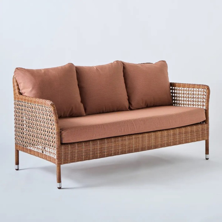 Fauteuil de jardin 2 places Antibes latérite tissu terracotta