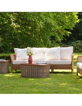 3-seater sofa in ANTIBES LATERITE resin 2