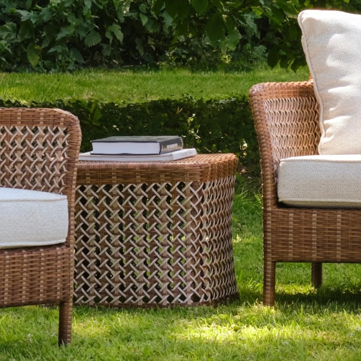 Square coffee table in the garden collection Antibes latérite