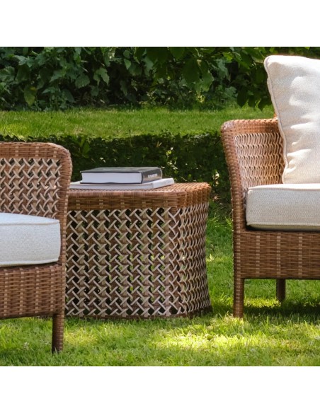 Square coffee table in the garden collection Antibes latérite