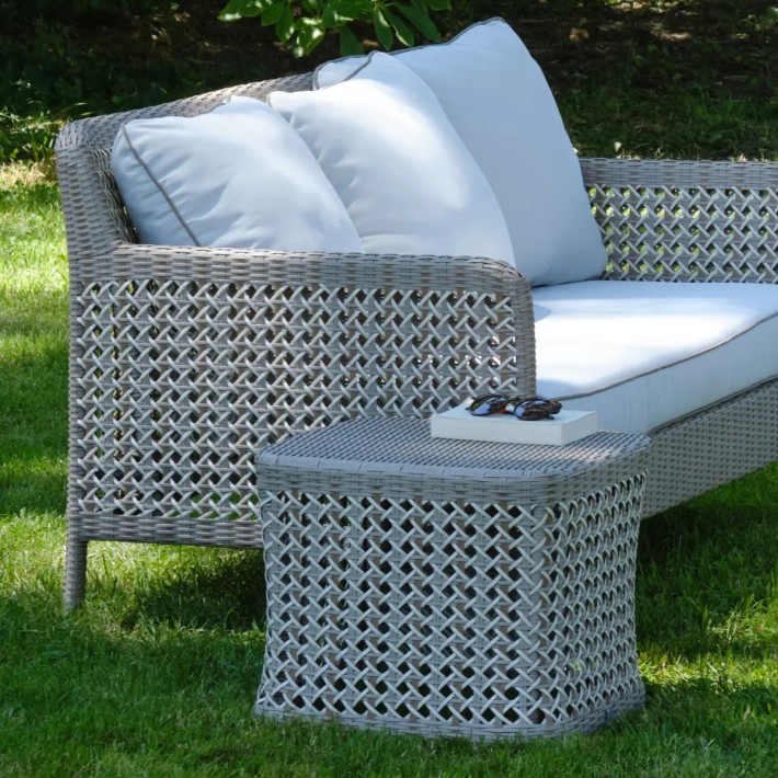 Square coffee table with 2-seater sofa for outdoor use Antibes reef